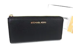 ■新品■未使用■ MICHAEL KORS マイケルコース レザー L字ファスナー 長財布 ウォレット 小銭入れ 札入れ ブラック系 FL8477
