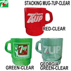 STACKING MUG-7UP-CLEAR　UT000906/UT000907/UT000908　プラスチック製スタッキングマグ　セブンアップ　アメリカン雑貨 