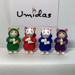 【キタンクラブ】*ニンジャ・キャット* 4体セット【狐面2個付き】