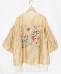 ScoLar（スカラー）メルヘン刺繍 チュール重ねブルゾン　アイボリー、ブラック　151671