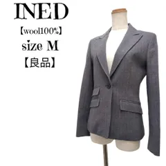 【良品】INED テーラードジャケット ウール混 9号 美シルエット