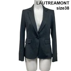 ◆ ロートレアモン LAUTREAMONT テーラードジャケット グレー 毛100％ 38 M 9号 レディース S5V310