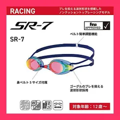 【スタッフおすすめ！】SWANS(スワンズ) 日本製 スイミングゴーグルSR-7 レーシング ノンクッション 12歳* 大人用 Fina承認モデル