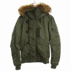 アメリカンラグシー AMERICAN RAG CIE N-3B フライトジャケット ブルゾン ジップアップ ファー ナイロン ラクーン ボア 緑 オリーブ 1 S相当 ■SM3のサムネイル
