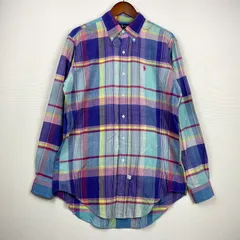 【現状渡し品】RALPH LAUREN ラルフローレン 90's MADRAS CHECK BD L/S SHIRT 90年代 マドラス チェック ボタンダウン ロングスリーブ シャツ 長袖 トップス 【145-250930-yo-12-tei】