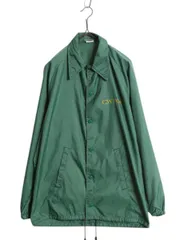 【お得なクーポン配布中!】 90s SPORTSMASTER ナイロン コーチ ジャケット メンズ S 古着 90年代 オールド ブルゾン ジャンパー ワンポイント プリント 企業 グリーン