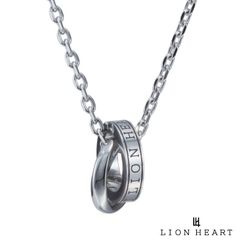 ライオンハート LH-1 ロゴ ダブルリング ネックレス サージカルステンレス316L シルバー 金属アレルギー対応 メンズ ブランド LION HEART