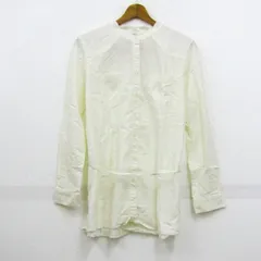 ユニクロ リネンレーヨンチュニックブラウス シャツ トップス 七分袖 大きいサイズ 未使用品 レディース XLサイズ ホワイト UNIQLO