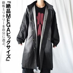 M65 M-65 ロングコート メンズ 大きいサイズ ひざ下 カジュアル スプリングコート ミリタリーコート モッズコート ロング 黒 コート デニムコート オーバーサイズ ビッグシルエット USED加工 ヴィンテージ加工 ゆったり 春 春服 秋 秋服
