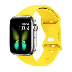 【新着商品】女性 (イエロー 男性 防汗 耐衝撃 通気 柔らかい シリコン製 交換ベルト スポーツバンド に対応 8/7/6/5/4/3/2/1 38/40/41mm Series SE Ultra iWatch for 49mm 45mm 44mm 42mm