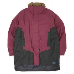 エルエルビーン L.L.Bean 90s 90年代 マウンテンコート フリースライナー スタンドカラー モンスターパーカー Thinsulate 珍品 USA 旧タグ ヴィンテージ 古着 ジャケット バーガンディ ブラック L【中古】