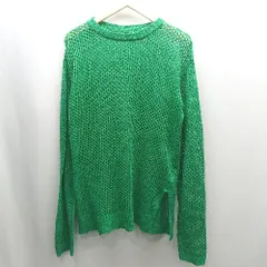 ◇ ⊂ select MOCA セレクト モカ メッシュ系 長袖 ニット サイズM グリーン レディース E  【1412260001731】