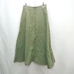 ◇ Θ NATURAL BEAUTY BASIC ナチュラルビューティーベーシック ロング丈 フレア スカート サイズM カーキ系 レディース E  【1501160005465】