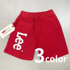 特売【新品】Lee　キッズ　ハーフパンツ　レッド100/110　グリーン100　ブルー100