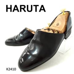 ハルタ　スポックシューズ　プレーントゥ　ブラック　レザー　25cm