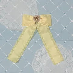 勇気の魔法　ポニーテール　量産型　リボン　クリップ　ブローチ　黄色