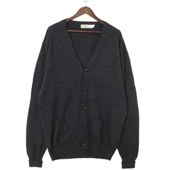 90's SCOTLAND製 L.L.Bean エルエルビーン ウールカーディガン メンズXL-TALL チャコールグレー hsc-0838