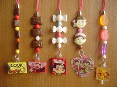 ♯Elg24IJ不二家キャンディ&チョコストラップ全5種
