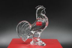 新品】バカラ 鶏 ニワトリ 鳥 酉年 干支の置物 箱付き 動物オブジェ