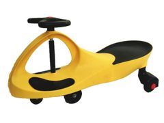 スイングカー 乗用玩具 スィングカー エコカー 乗物 三輪車 のりもの ゴムタイヤ プラスティックタイヤ ２種類ウィール付き おもちゃ 乗り物 黄 イエロー