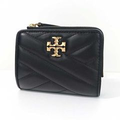 トリーバーチ TORY BURCH 財布 二つ折り財布 レディース キラ シェブロン バイフォード レザー ミニ財布 小銭入れ ウォレット コンパクト ブラック 153121