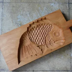 和菓子木型落雁鯛古道具古物特大サイズ