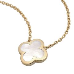 ヴァンクリーフ＆アーペル Van Cleef＆Arpels ピュア アルハンブラ マザー オブ パール ネックレス K18YG 仕上済