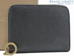 【超美品】ブルガリ　BVLGARI　ブルガリブルガリ　コインパース　コインケース　カードケース　小銭入れ　コンパクト財布　ブラック　グレインカーフレザー　291027