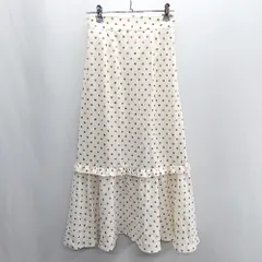 ◇ ⊂◎●未使用● MAJESTIC LEGON ドット柄 ロング マーメイド スカート サイズS ベージュ レディース E  【1409100033526】