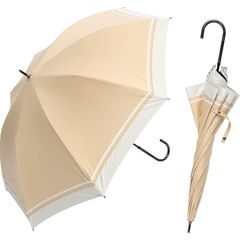 assa 日傘 レディース 長傘 UVカット 晴雨兼用 軽量 UV 遮光 紫外線遮蔽 100% 遮熱効果 パラソル (FL179/キャメル) 0