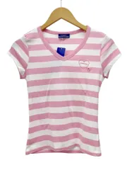 BURBERRY BLUE LABEL (バーバリーブルーレーベル) 半袖シャツ ストライプ柄 FA573-112-13 38 ピンク×ホワイト レディース/028