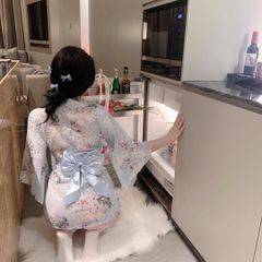 8012B 浴衣 セクシー ランジェリー 花魁 コスプレ 着物  和風 透け感