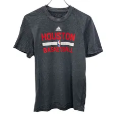 adidas 半袖 プリントTシャツ M グレー プルオーバー ビッグプリント スポーティー アディダス 古着卸 アメリカ仕入 a705-5794