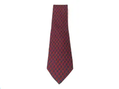 ◆HEREMES　エルメス　ネクタイ　シルク100％　赤系　中古◆12627★