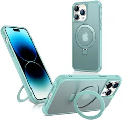 【人気商品】pro 12 max 12 スマホカバー iPhone 隠しリンク付き iPhone 360°回転スタンド アイフォン13プロマックス 半透明 ストラップホール付き マグネット搭載 カメラ保護 MagSafe対応 カバー ケース 耐衝撃 Max P