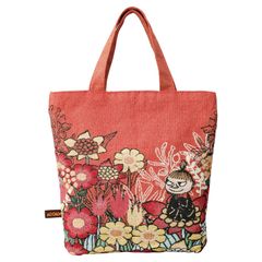 【在庫処分】花と一緒に リトルミイ 1425010200 MOOMIN マチ付 h35×w33×d8.5cm(持ち手含めず) トートバッグ 丸眞