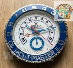 海外販促用ROLEX 掛け時計 ヨットマスター� シルバー/ブルーベゼル-WTO輸入1-HK92