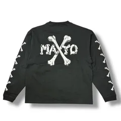 参考上代22000円 未使用品 MAYO 24AW CROSS BONES EMBROIDERY LONG SLEEVE TEE クロスボーンエンブロイダリーロングスリーブTシャツ 長袖Tシャツ メイヨー 24MY-SLT02 ブラック