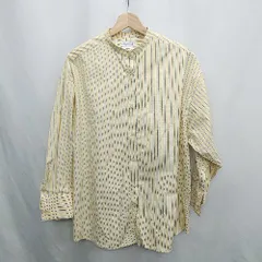 ◇ ⊂ CIAOPANIC TYPY チャオパニックティピー ストライプ柄 長袖 ノーカラーシャツ サイズONE イエロー メンズ E  【1412260003599】