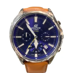 【電池交換済稼働品】CASIO EDIFICE クロノグラフ ブラック/ブルー EDIFICE | CASIO