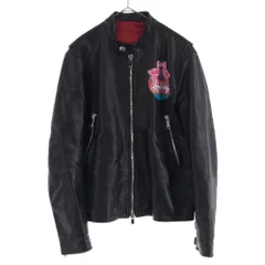 VALENTINO (ヴァレンチノ) HOLY-DAYS シングル レザーライダースジャケット QV3NA00HWES ブラックのサムネイル