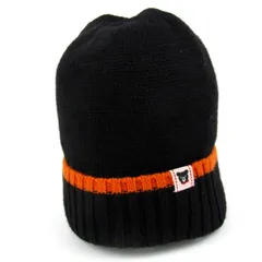 ミキハウス ダブルビー ニットキャップ ウール混 Mサイズ ニット帽 帽子 ブランド キッズ ベビー 男の子用 ブラック MIKIHOUSE 【中古】