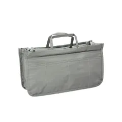 ☆ グレー ☆ インナーバッグ 収納力抜群 インナーバッグ バッグインバッグ インナーバック バッグインバック ポーチ 小物入れ 化粧ポーチ 自立 収納 整理 整理整頓 便利 持ち手 ファスナー 仕分け 持ち手付き 旅行 トラベル ポケット たくさん