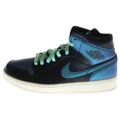 NIKE (ナイキ) AIR JORDAN 1 MID IRIDESCENT エア ジョーダン ワン ミッド イリディセント ハイカットスニーカー ブルー/ブラック US10.5/27.5cm BQ6472-009