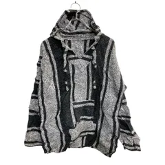 メキシカンパーカー Mサイズくらい ブラック グレー 古着卸 アメリカ仕入 t2411-3520