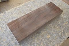 アウトレット ブラックウォールナットの一枚板 長さ約40.9cm 幅約13.5cm 厚さ約5.3cm DIY用 Z716