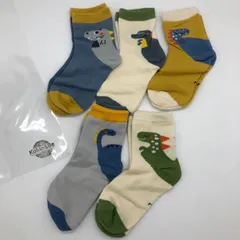 キッズ　ソックス　5足　セット　恐竜　デザイン　5色セット　子供　男の子　L  靴下　きょうりゅう　5足セット　まとめて