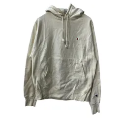 Champion ロゴスウェット パーカー S アイボリー チャンピオン フーディー リバースウィーブ 古着卸 アメリカ仕入 a708-6002