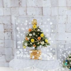 クリスマスツリーのオブジェ(イエロー)