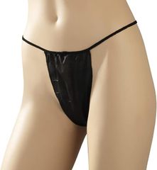 COMFORTIS 紙パンツ Tバック ペーパーショーツ 50枚 紙ショーツ 使い捨て下着 エステ 防災 旅行 入院 グッズ 個包装 ブラック(ブラック(50枚),  Free Size)